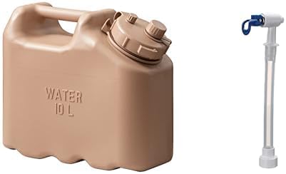 Bundle of Scepter 2.5 Gallon True Military BPA Free Water Container, Jug for Camping and Emergency Storage, Sand + Scepter 10266 Military Water Can Spout for Camping and Emergency Water Jugs