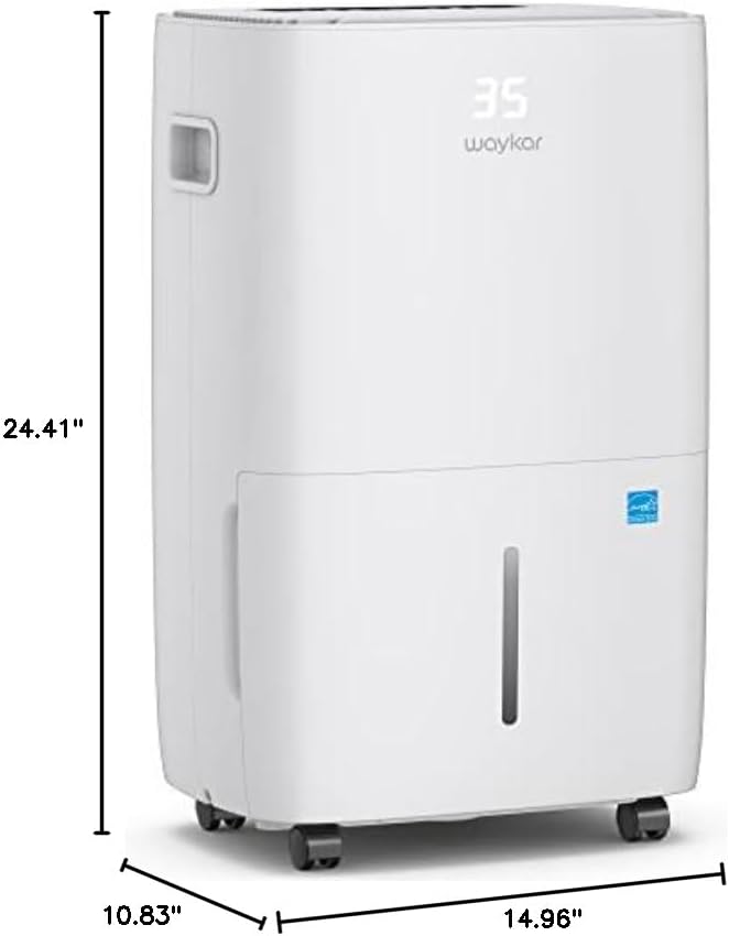 Waykar 130 Pints 6,500 Sq. Ft Dehumidifier with Drain Hose for Commercial and Industrial Large Rooms, Warehouses, Storages, Home, Basements and Bedroom with 2.04 Gal Water Tank