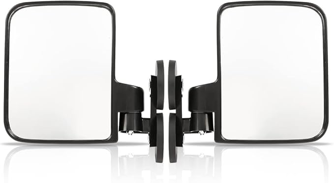 G-PLUS Magnetic Side Mirror Tractor Mirror 2pcs Left Right 114LB Rated Magnet Rubber Coated Tractor Side Mirrors for compact tractors Full size Tractors riding mowers commercial mower Dozers