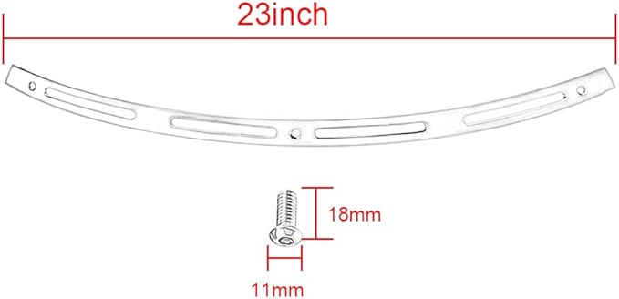 WYNMOTO Polished Stainless Slotted Batwing Windshield Windscreen Trim Chrome Compatible for 96-13 Harley Touring Electra Street Glide Ultra Limited Tri Glide 1996-2013