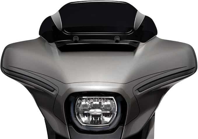 WYNMOTO Black 10" Wave Windshield Windscreen Wind Splitter Fit for Harley Davidson CVO Street Glide FLHXSE 2023 2024, Street Glide FLHX 2024-up (Black)