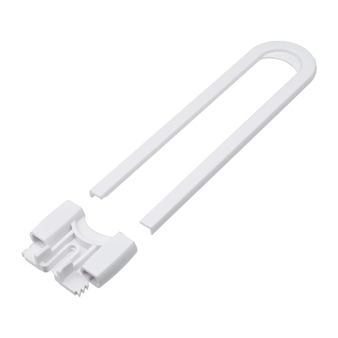 Sliding Cabinet Locks Baby Proofing – Adjustable Child Safety Latches for Knobs & Handles – 2 Pack – No Adhesive Drilling or Tools - White