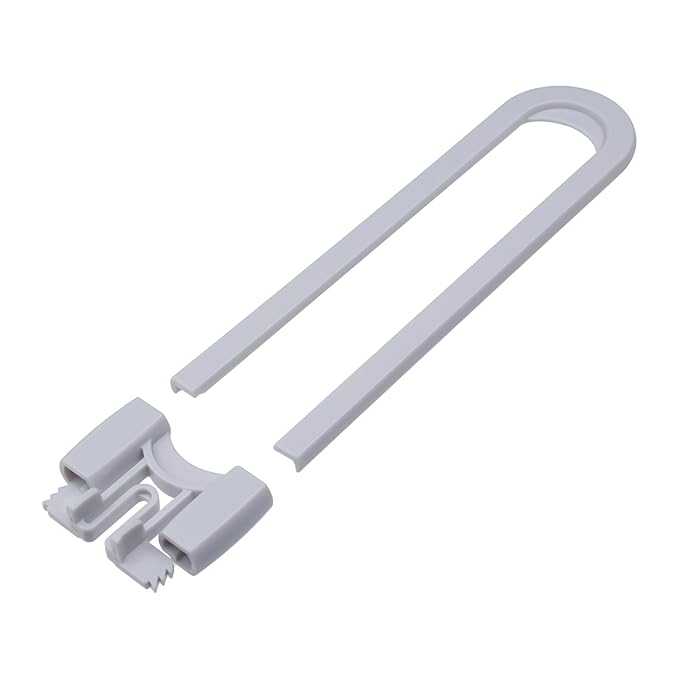 Sliding Cabinet Locks Baby Proofing – Adjustable Child Safety Latches for Knobs & Handles – 2 Pack – No Adhesive Drilling or Tools - Gray