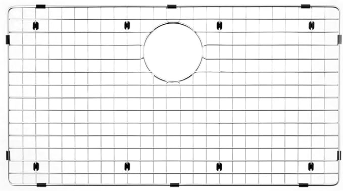 Houzer 629705 Wirecraft Stainless Steel Bottom Grid - Fits Only Houzer Quartztone Granite Kitchen Sink Models V-100 and V-100U, Durable Metal Protector Grate for Bottom of Sink