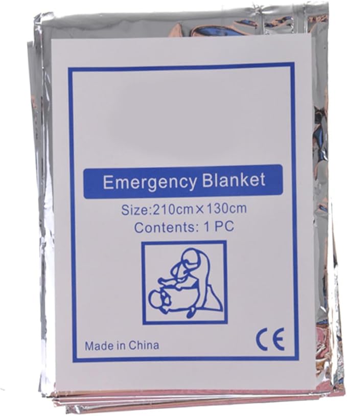 Emergency Blanket Reflective Thermal Foil Warm Blanket for Camping Hiking Survival Outdoor Use