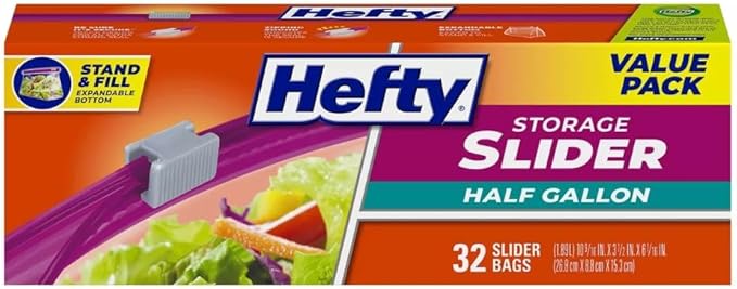 Hefty Ultra Strong Tall Kitchen Trash Bags, Clean Burst, 25CT + Slider Bags 20CT, + Slide Bags 32CT (Variety Pack)