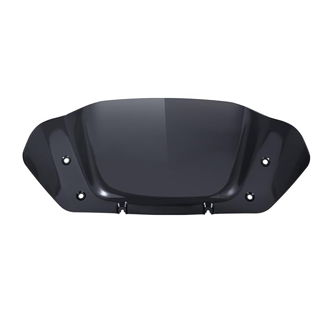 10" Wave Windshield Windscreen Wind Splitter Compatible for Harley Street Glide FLHX, CVO Street Glide FLHXSE 2023 2024 (Black)