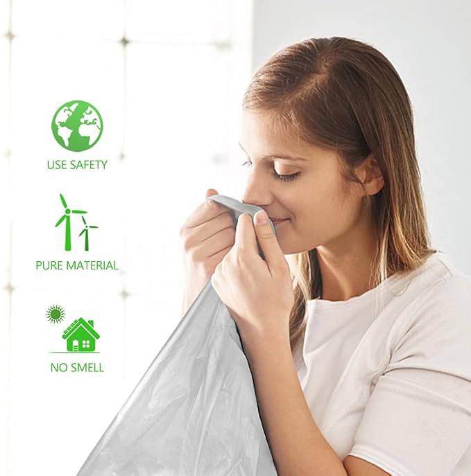 1.2 Gallon/330pcs Strong Trash Bags Colorful Clear Garbage Bags by Teivio, Bathroom Trash Can Bin Liners, Small Plastic Bags for home office kitchen, Multicolor