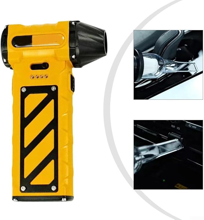 FABULETTA Compressed Air Duster, 110,000 RPM Electric Air Blower, Mini Dust Blower, Dust Removal Tool for Car Interior Cleaning, Keyboard Dust Removal(Yellow)