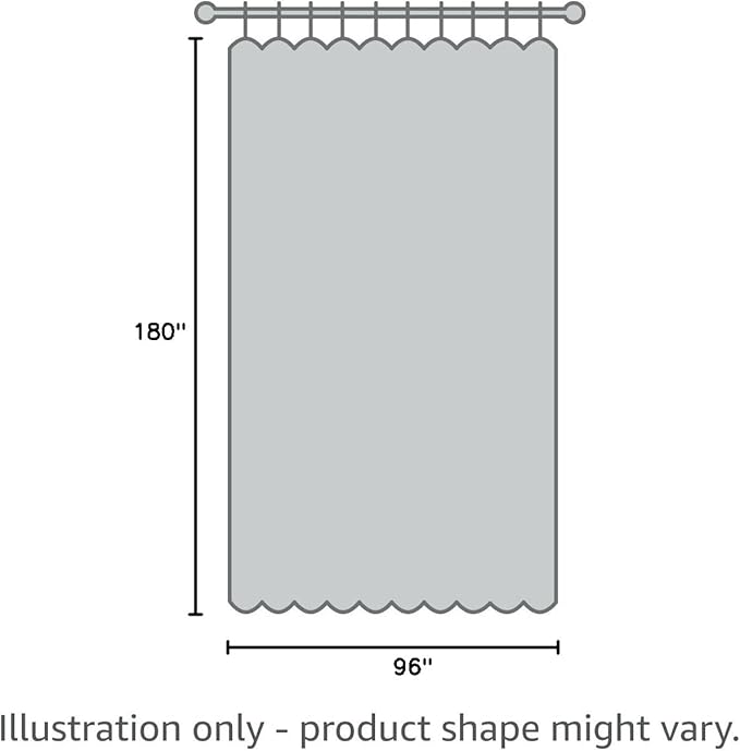 Room Divider Curtains with Ceiling Track, 95% Blackout Heavy Curtains Noise Reduction Privacy Curtain System Kits, 15 ft Wide x 8 ft Tall, White, 1 Panel