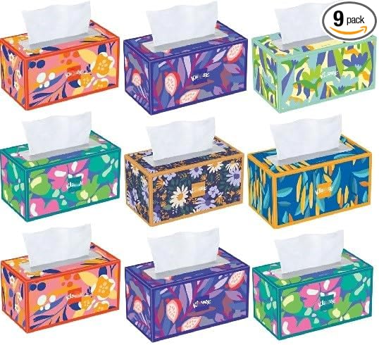 Trusted-Care Facial Tissues, 2-Ply, 9 Big Boxes (230 Tissues per Box, 2,070 Total) – Soft, Strong, and Absorbent – Unscented – Packaging May Vary