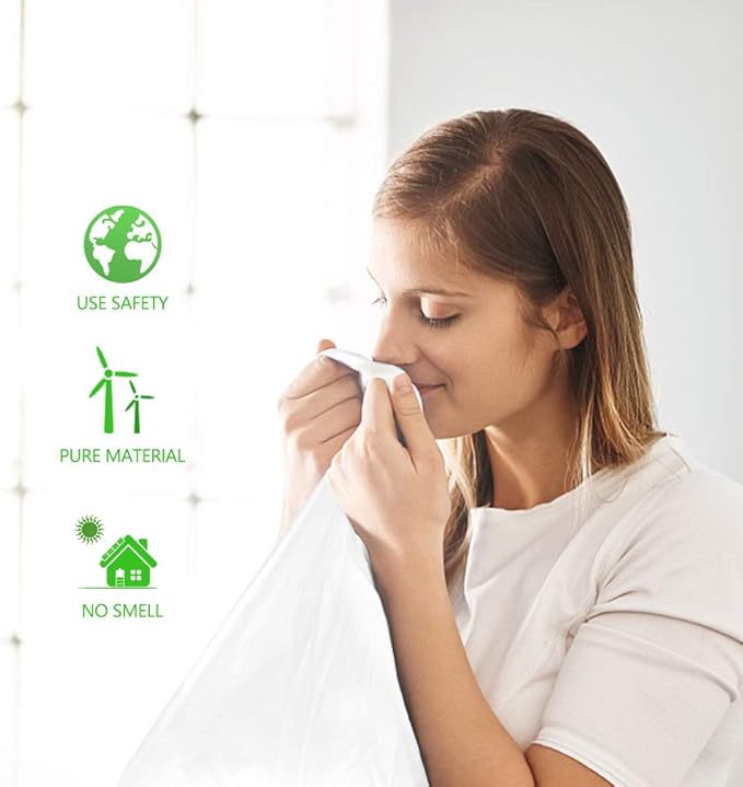 1.2 Gallon 220 Counts Strong Trash Bags Garbage Bags, Bathroom Trash Can Bin Liners, Small Plastic Bags for home office kitchen, fit 5 Liter 5L, 1Gal, Clear