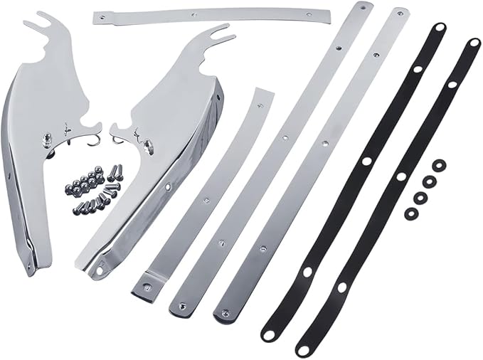 Green-L Windshield Bracket Mount Kit Fit for Harley 2000-2017 Heritage Softail Classic Slim Deluxe Fat Boy Motorcycle Black Windscreen Support