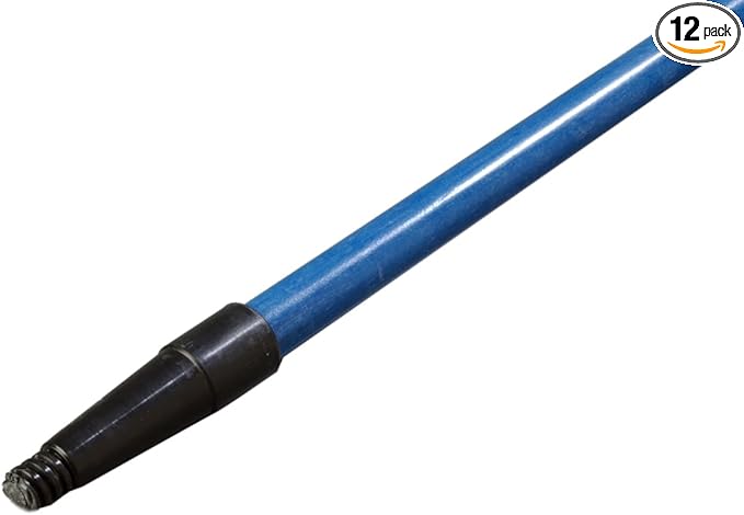 SPARTA 4022014 Spectrum Fiberglass Broom Handle, Mop Handle, Replacement Handle With Acme Threaded Tip For Commercial Cleaning, 60 Inches, Blue, (Pack of 12)