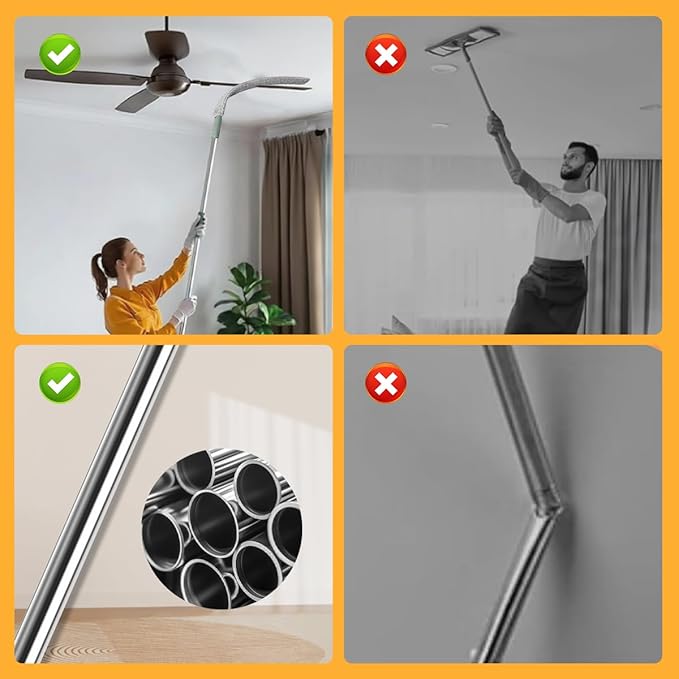 Retractable Gap Dust Cleaner – Extendable Microfiber Duster with Bendable & Removable Head, Washable Dusting Brush for Home, Kitchen, Car & Hard-to-Reach Areas (1)