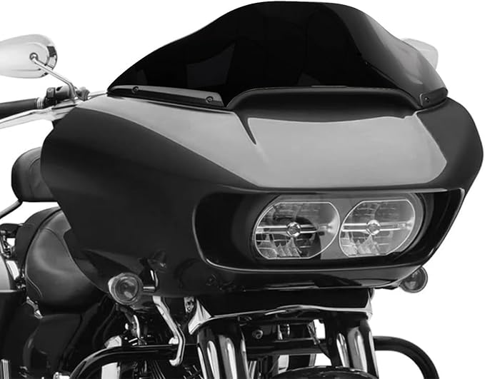 PSLER 8" Wave Windshield Wind Splitter - Road Glide Windshield Motorcycle Accessories for Touring Road Glide FLTR(Black)