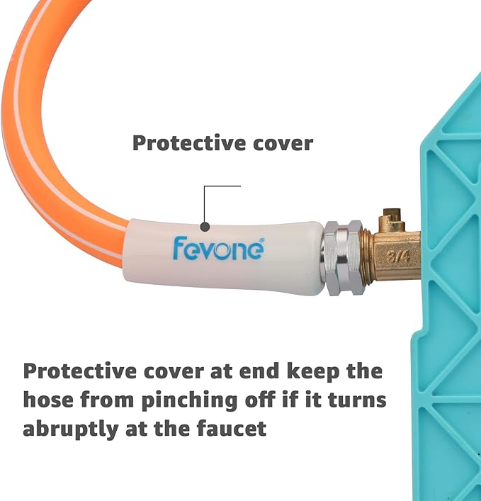 Fevone Garden Hose 75 ft., Lightweight Hybrid Water Hose, Flexible and Durable, Leak-Free Connections