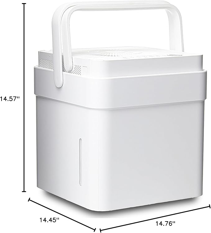 Midea Cube 50 Pint Dehumidifier for Basement and Rooms at Home for up to 4,500 Sq. Ft., Built-in Pump, Drain Hose Included, Smart Control, Works with Alexa (White), ENERGY STAR Most Efficient 2023