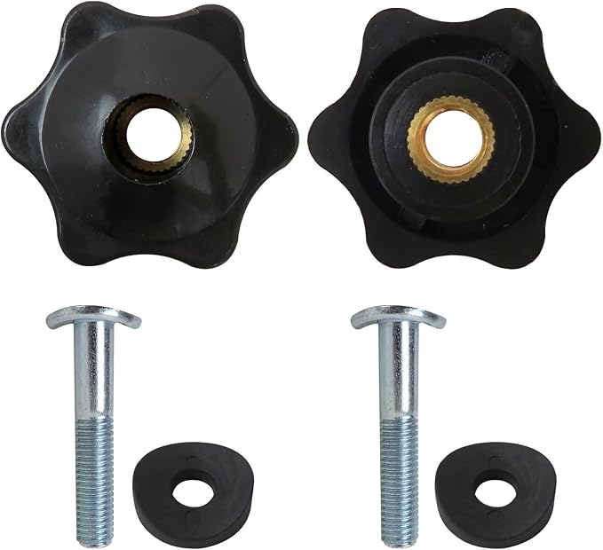 2pcs Lawn Mower Handle Knobs Kit, 2 Screws and 2 Washers Included, for Toro Super Recycler Lawn Mowers, Replaces 106-4161