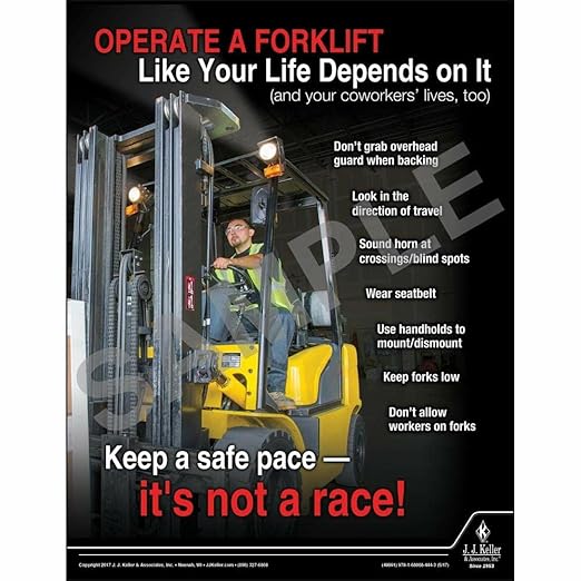 Forklift Training Kit in English & Spanish, OSHA Compliant, Includes Employee Handbook, Trainer Guide, Posters, Forms, Certificate & More, J. J. Keller & Associates, Inc.