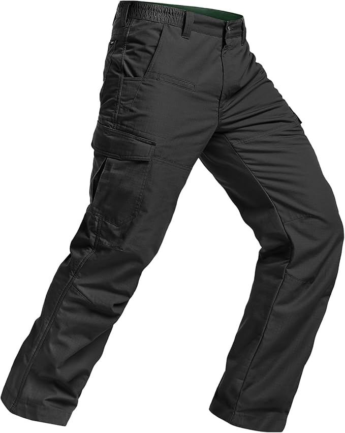 CQR Men's Winter Tactical Cargo Pants, Thermal Fleece Lined Outdoor Snow Ski Hiking Work