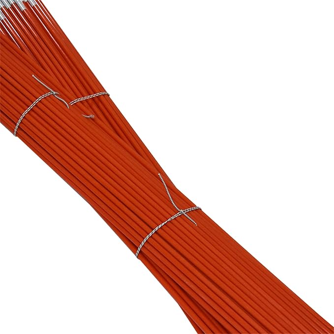 findmall 20PCS 48inch Driveway Markers, 5/16 Diameter Snow Stakes, Orange Reflective Marker for Parking Lots, Walkways