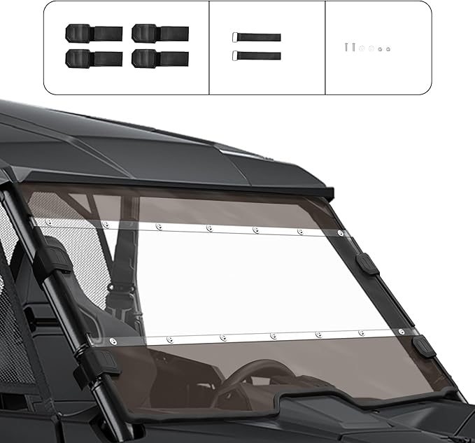 PC Full Windshield for Honda Talon 1000R 1000X 1000X-4 (2019-2024), Two-Color Hard-coated Front Combined Windshield, Windscreen UV Protection, Scratch Resistant Noise Reduction Dustproof