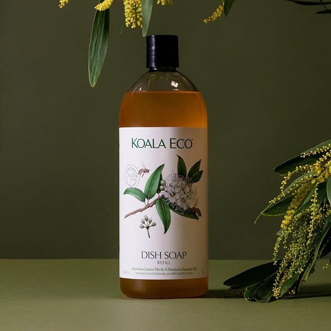 Koala Eco Dish Soap - with Australian Lemon Myrtle & Mandarin Essential Oil - 34oz