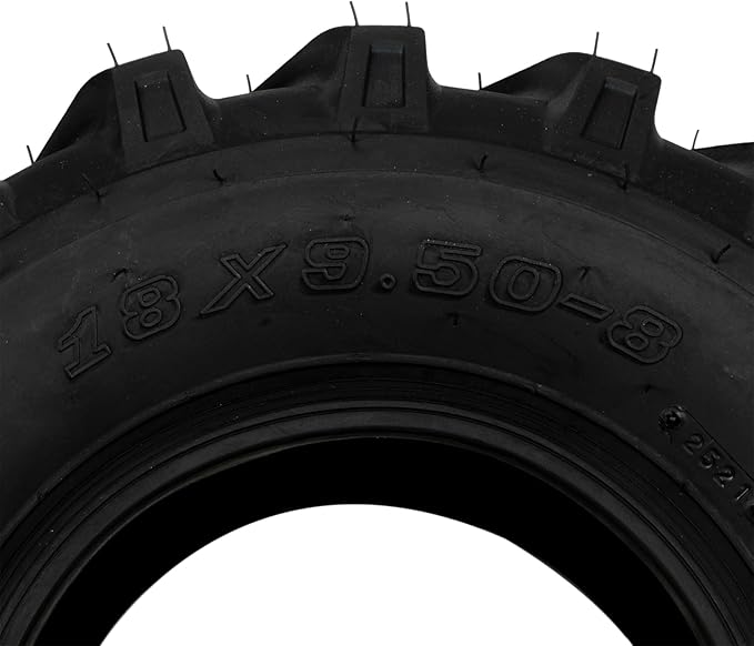 TUFFIOM Set of 2 Lawn Mower Tires 18x9.50-8 2PR Turf Tire for Garden Tractor Riding Lawnmower, Tubeless