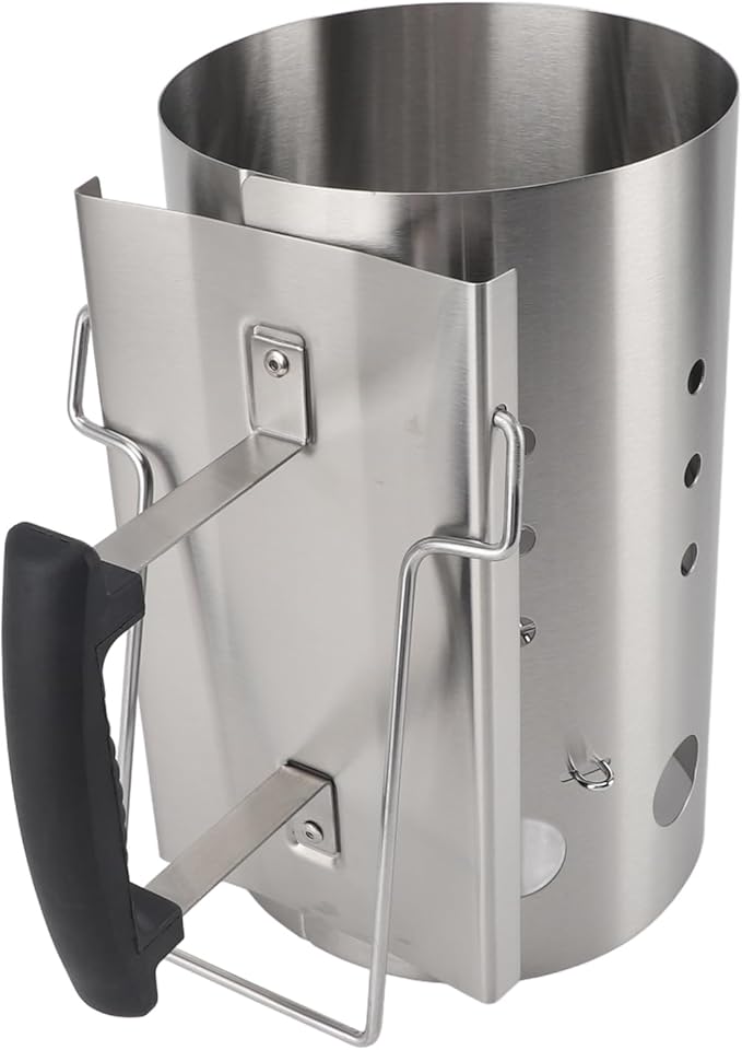 Stainless Steel Fireplace Lighter Portable Efficient Charcoal Starter Barrel for BBQ Camping Picnic Lightweight Durable Fire Lighter for Cooking