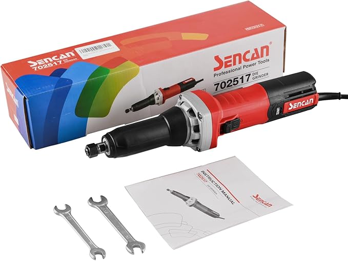 Electric Die Grinder, 1/4" Variable Speed Corded Power Die Grinder, Heavy Duty Die Grinder Tool for Metal Grinding, Polishing, Deburring, Welding Repair, 10000-33000 RPM