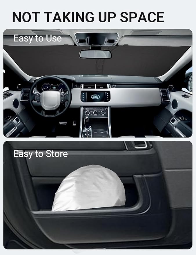 Proadsy Windshield Sun Shade for Land Rover Range Rover Sport 2014-2022 Custom Fit SUV Foldable Front Sunshade Protector Sun Visor Blocks UV Rays Keep Car Cooler