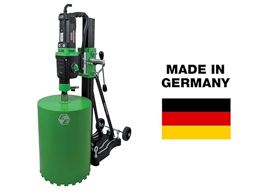 CS Unitec | EBM 352/3 PSA | 14" Capacity, 110 V, Concrete Core Drilling Rig with Anchor Stand. Wet Diamond Core Drill - 3-Speed for Concrete, Brick, Block, Asphalt, and Stone - Made in Germany