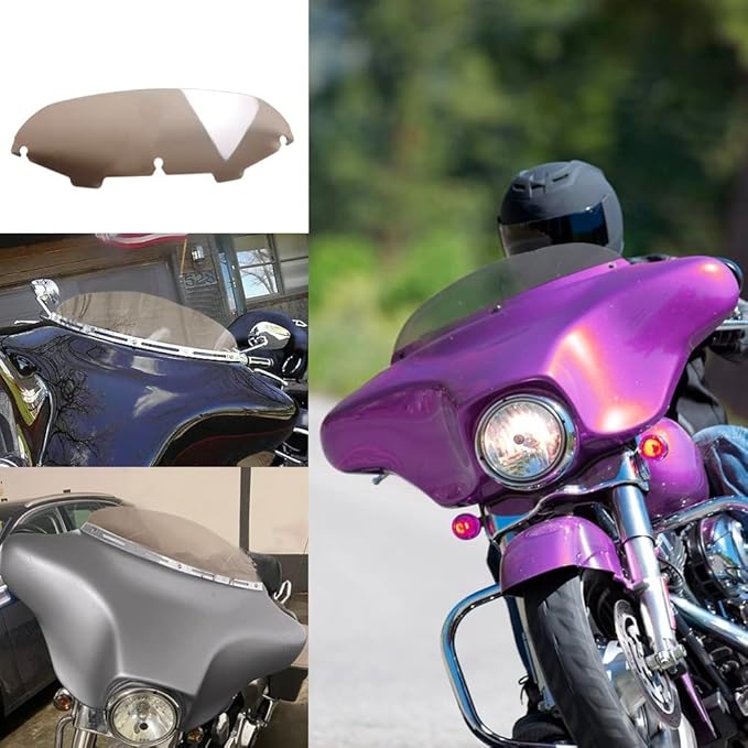 WYNMOTO 4.5" Tint Windshield Windscreen Compatible for 1996-2013 Harley Davidson Touring Street Glide Electra Glide FLHT FLHTC FLHX 96-13