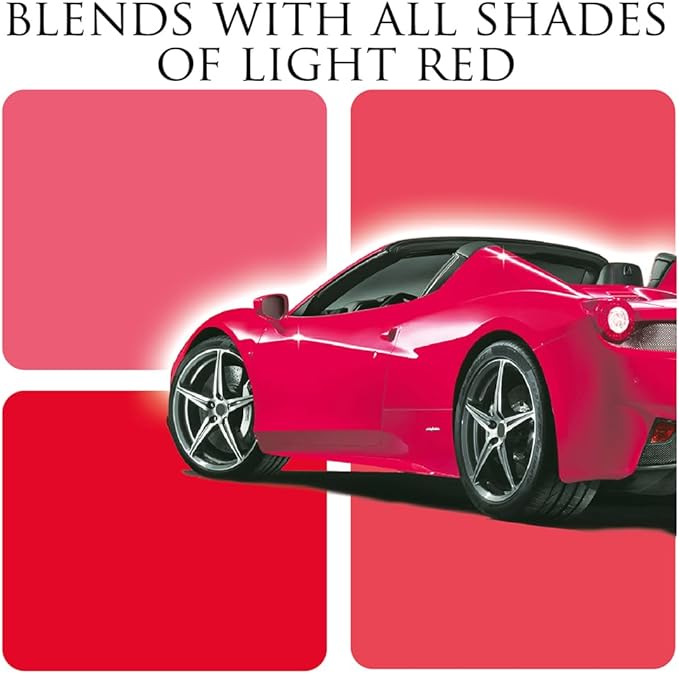 Car Gods Iris Custom Color Light Red 3-in-1 Polish Wax Color Restorer & Scratch Remover, 17fl Oz - 16 Colors Available
