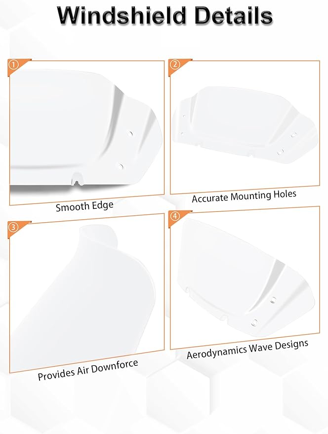 8" Wave Windshield Windscreen Wind Splitter Compatible with Harley Davidson Touring CVO Street Glide FLHXSE 2023-up,Street Glide FLHX 2024-up & FLXHU 2025-up (Clear)