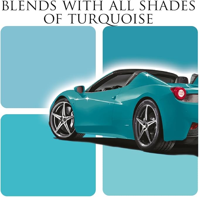 Car Gods Iris Custom Color Turquoise 3-in-1 Polish Wax Color Restorer & Scratch Remover, 17fl Oz - 16 Colors Available