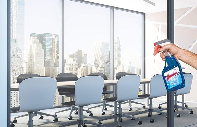 SC Johnson Professional Windex Glass More Cleans with a Streak-Free Shine, 32 Fl Oz (Pack of 8)