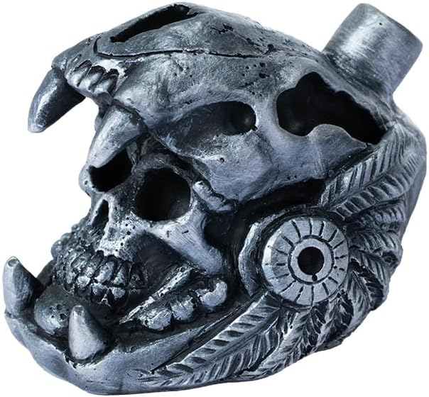 Aztec Death Whistle - Skull Quetzalcoatl Design | 125+ dB Screaming War Whistle for Historical Reenactments, Halloween Scares & Collectors