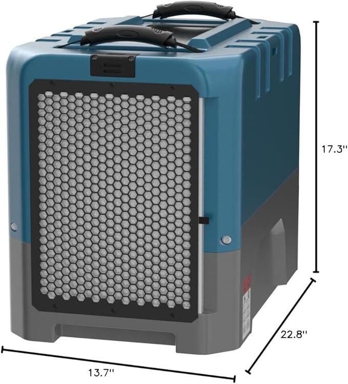 ALORAIR App Control Commercial Dehumidifier With Pump Industrial Dehumidifiers with Drain Hose, for Water Damage Restore, Flood Repair, Large Space, Job Sites (Blue)