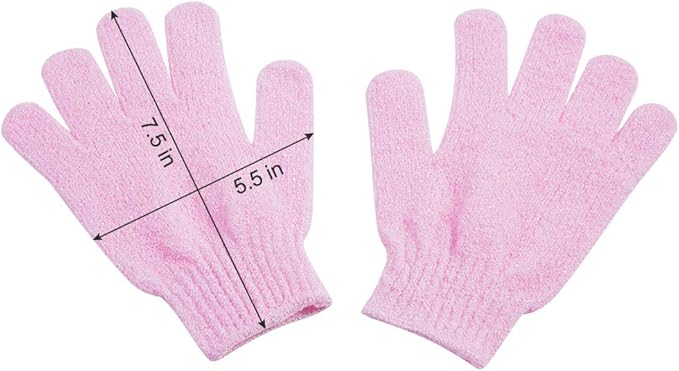 10 Pairs Exfoliating Gloves,Made of 100% Nylon,10 Colors Double Sided Exfoliating Gloves for Beauty Spa Massage Skin Shower Body Scrubber Bathing Accessories.