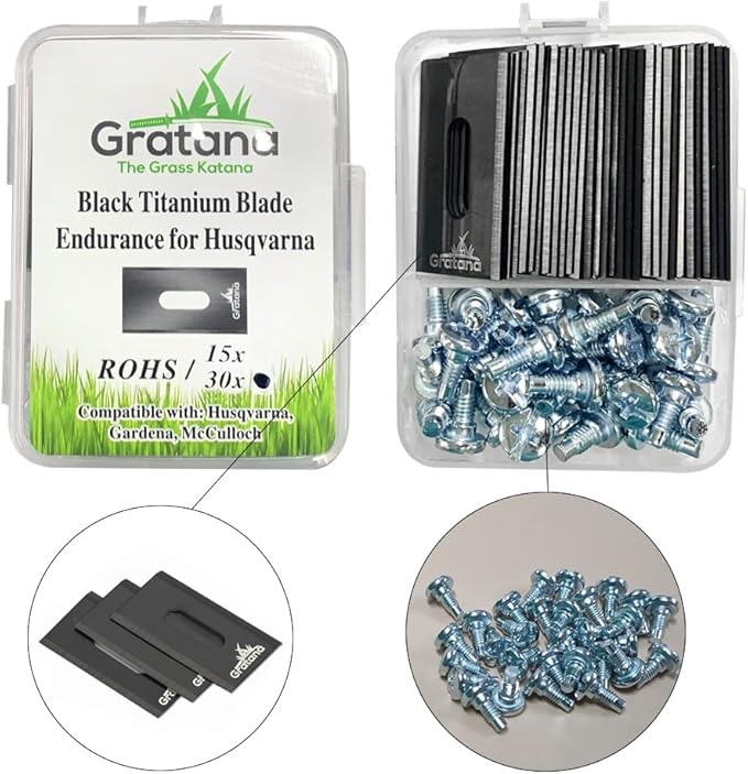 Robotic Lawn Mower Blade (30, for Husqvarna - Endurance) Also for Gardena McCulloch Robotic Lawnmower Mowing Robo Robot Accessories Replacement for 315 430 435 450 and Many Others