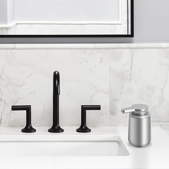 12 oz. Automatic Soap Dispenser Stainless Steel with Sensor Infrared Soap Dispenser Electric IPX5 Waterproof USB-C Charging Motion Sensor for Kitchen & Bathroom (Silver Arc)
