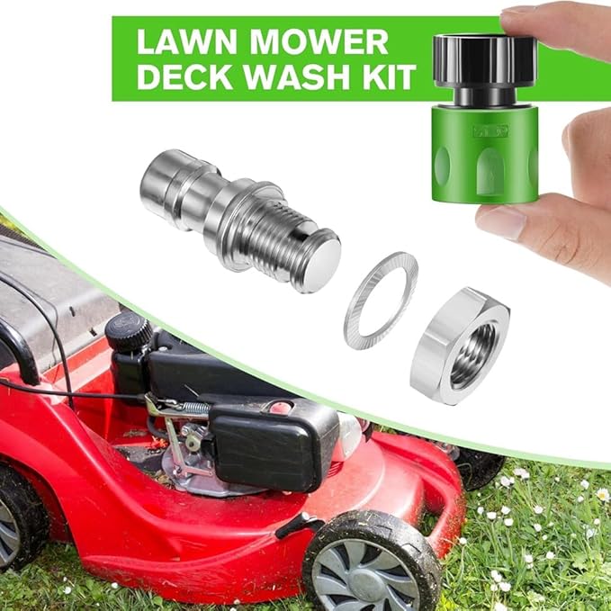 Lawn Mower Deck Wash Kit, Deck Wash Adapter Attachment Kit, Riding Lawn Mower Cleaning Accessories,