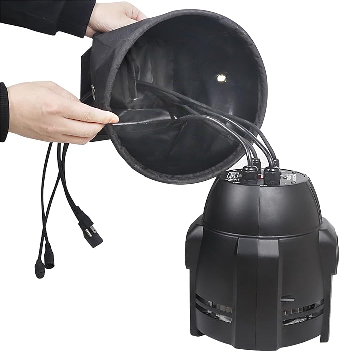 MAD OWL LED Par Light Rain Cover, Waterproof Outdoor Par Light Protection, Weather Shield for Stage Lighting, Hanging Mini LED Light Rainproof and Dustproof Accessories 8Pack Black