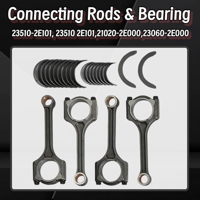 G4NB 1.8L Engine Overhaul Rebuild Kit w/Crankshaft Con-rod Piston Kit Timing Chain Kit VVT Sprocket Fit For Hyundai Elantra Kia Forte 2012-2016 Replaces OE #23110-2E711 622V6-2EH00 23041-2E100