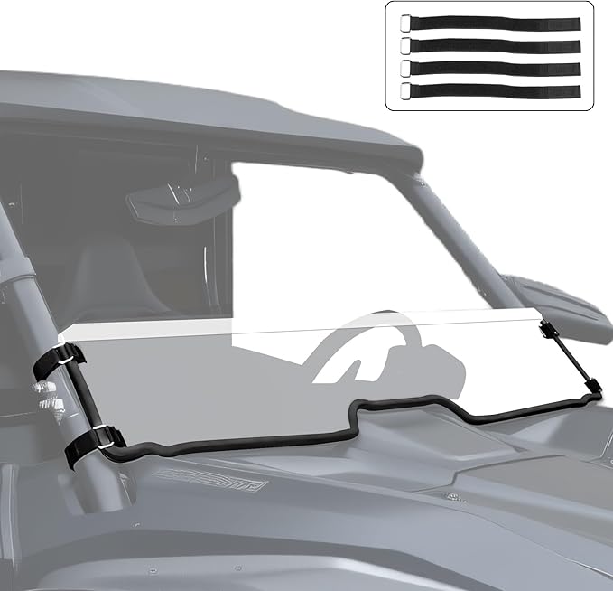 Clear Half Windshield for Honda Talon 1000, Scratch Resistant Hard-coated Poly Transparent Front 1/2 Half Windscreen for Honda Talon 1000R 1000X 1000X-4 2019-2024 Accessories