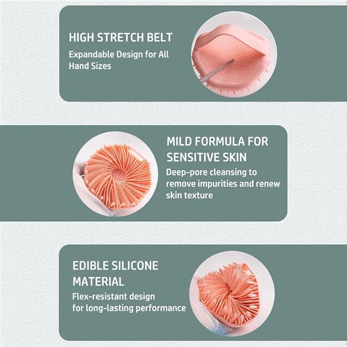 The Sud Bud Silicone Body Scrubber, Premium Soft Gentle Exfoliating Shower Brush for All Skin Type (Medium, Count, 4)