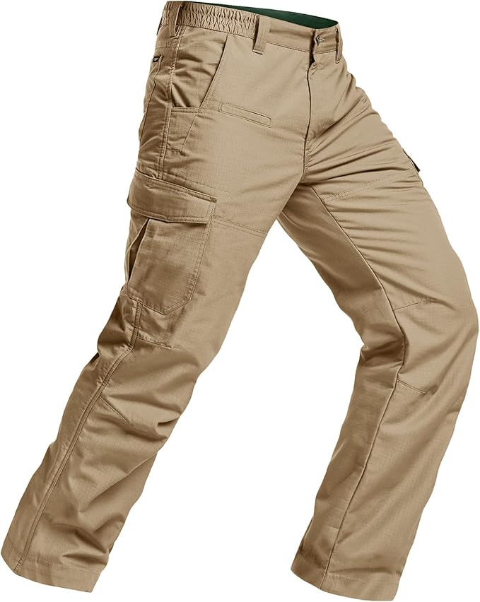 CQR Men's Winter Tactical Cargo Pants, Thermal Fleece Lined Outdoor Snow Ski Hiking Work