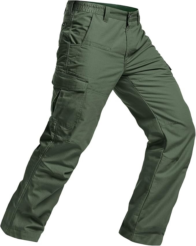CQR Men's Winter Tactical Cargo Pants, Thermal Fleece Lined Outdoor Snow Ski Hiking Work